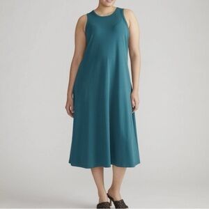 Universal Standard Sardinia Cotton Tank Teal Dress Women’s Plus Size 3XL 34/36